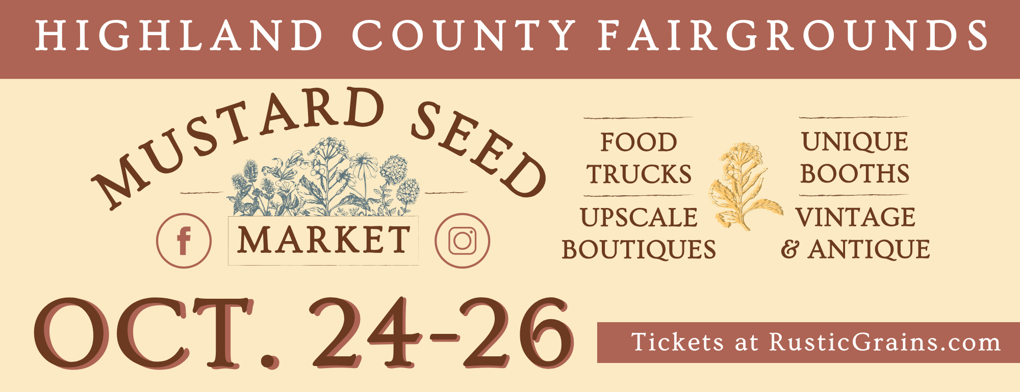 Mustard Seed Market at Highland County Fairgrounds October 24-26